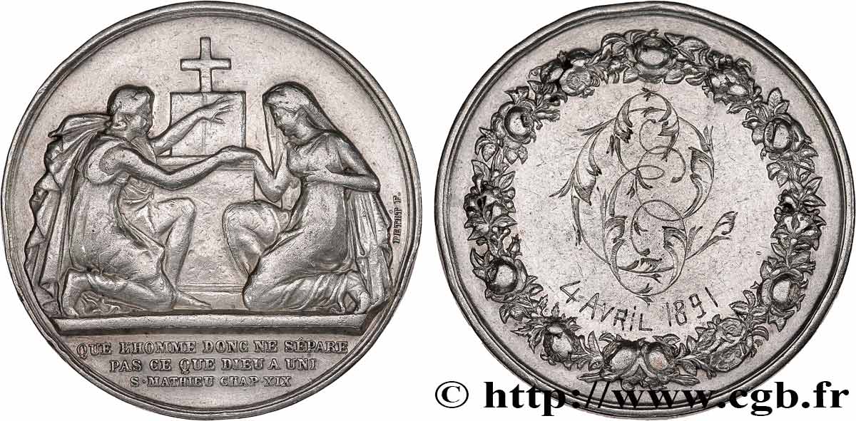 AMOUR ET MARIAGE Médaille de mariage, Evangile de St Mathieu fSS