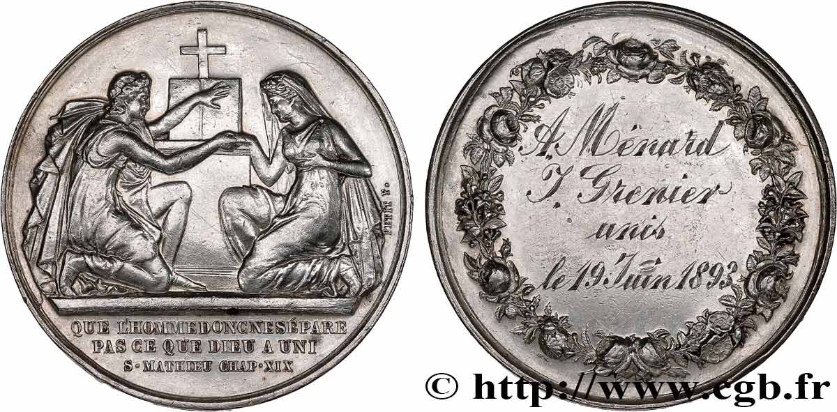 AMOUR ET MARIAGE Médaille de mariage, Evangile de St Mathieu MBC+