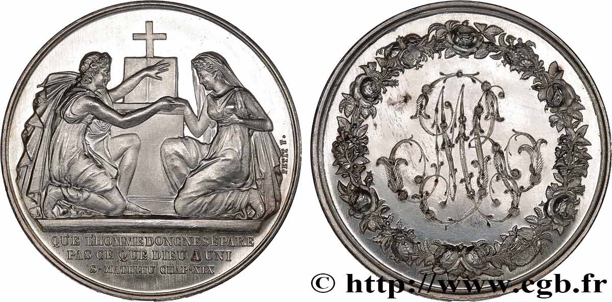 AMOUR ET MARIAGE Médaille de mariage, Evangile de St Mathieu MS