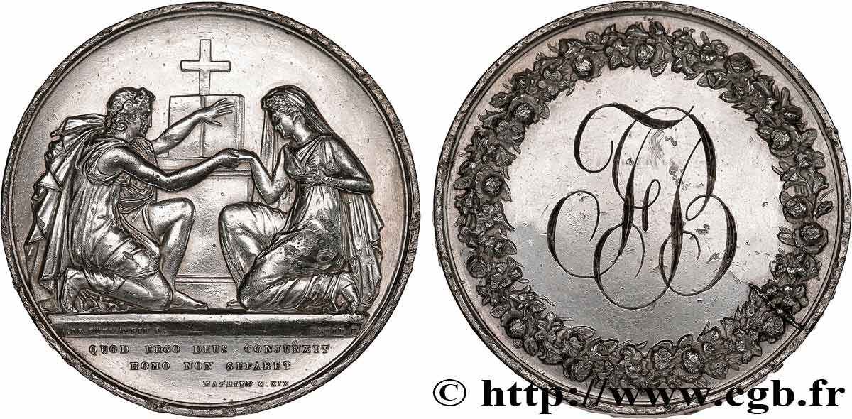 AMOUR ET MARIAGE Médaille de mariage, Evangile de St Mathieu TTB
