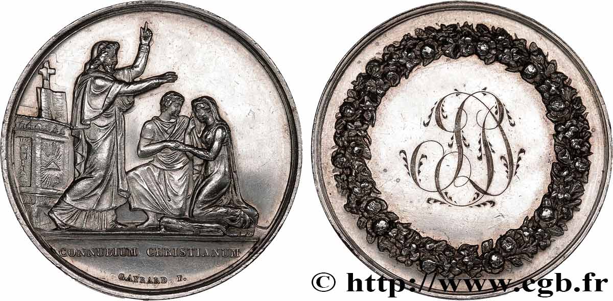 AMOUR ET MARIAGE Médaille de mariage, Connubium Christianum TTB+