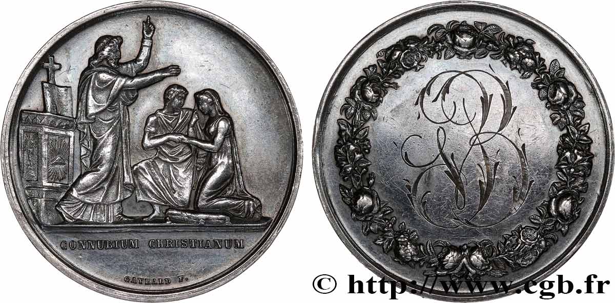 AMOUR ET MARIAGE Médaille de mariage, Connubium Christianum TTB+