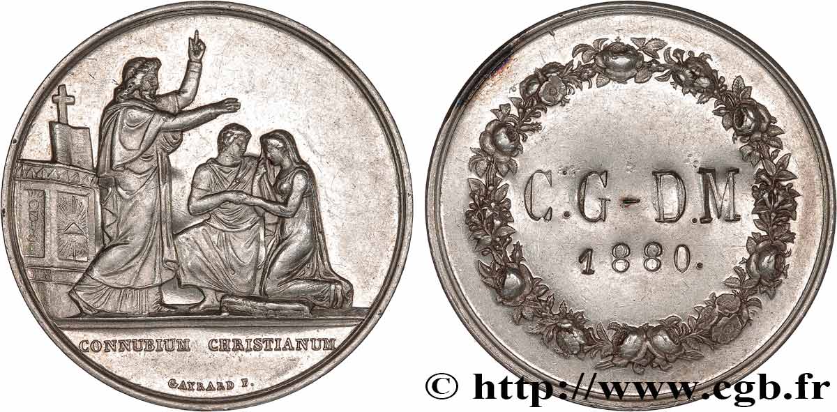 LOVE AND MARRIAGE Médaille de mariage, Connubium Christianum AU/XF