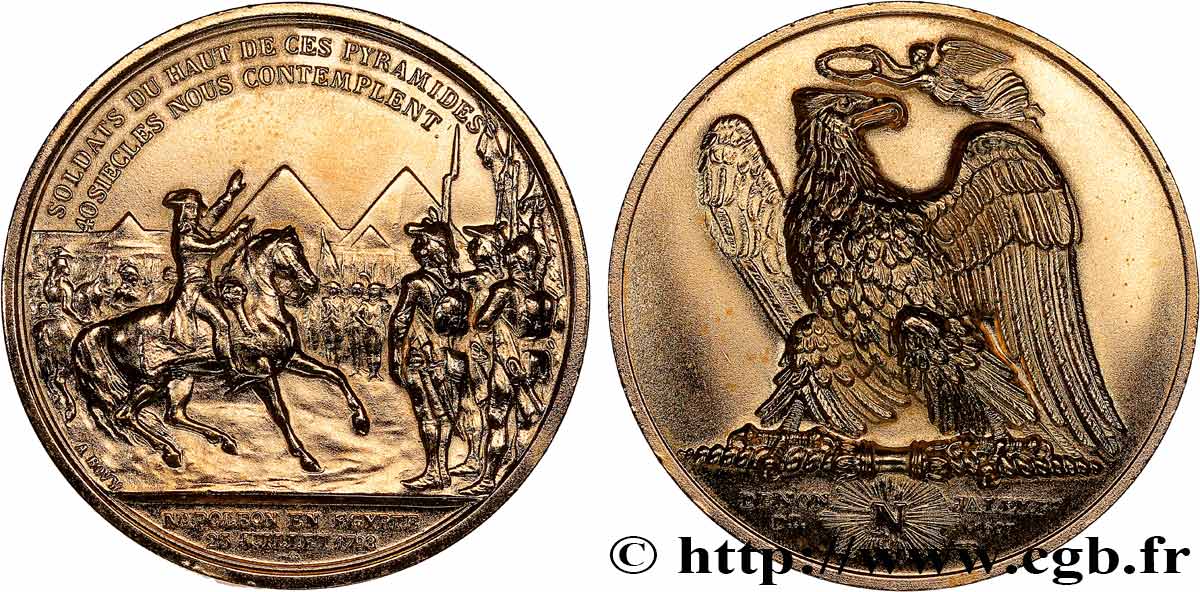PREMIER EMPIRE Médaille, Napoléon en Egypte, refrappe TTB+