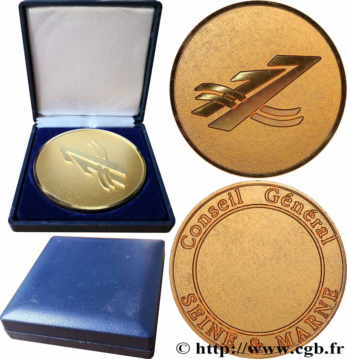 CONSEIL GÉNÉRAL, DÉPARTEMENTAL OU MUNICIPAL - CONSEILLERS Médaille, Conseil général de Seine et Marne AU