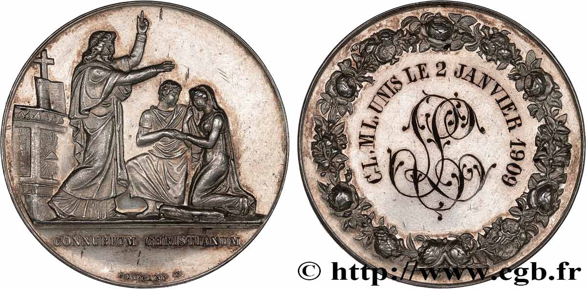 AMOUR ET MARIAGE Médaille de mariage, Connubium Christianum SPL