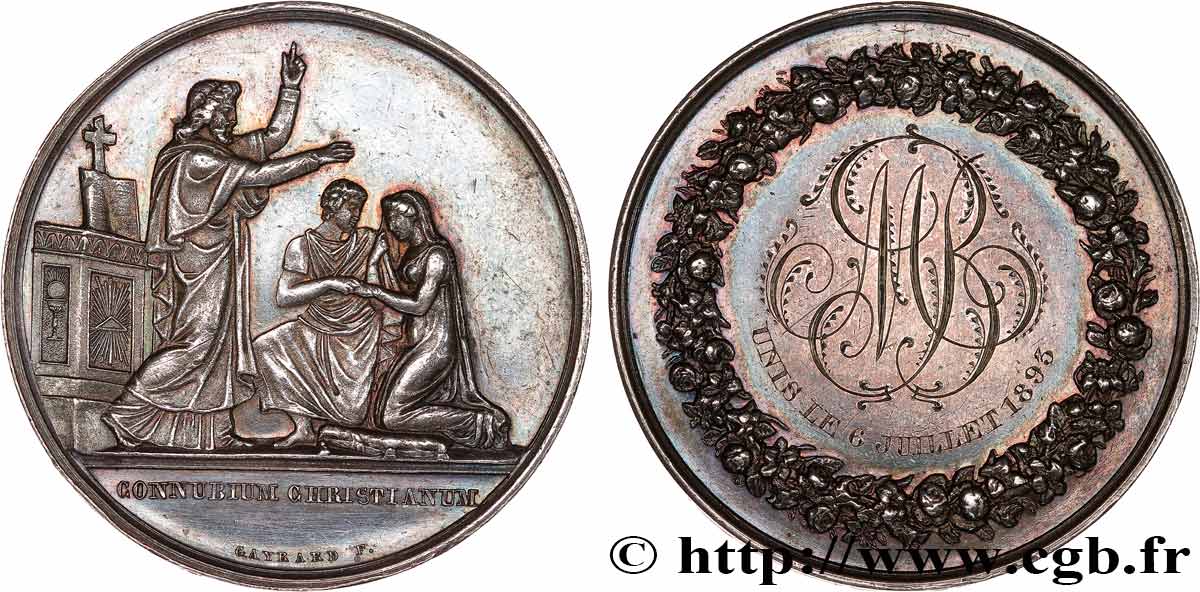LOVE AND MARRIAGE Médaille de mariage, Connubium Christianum AU/AU