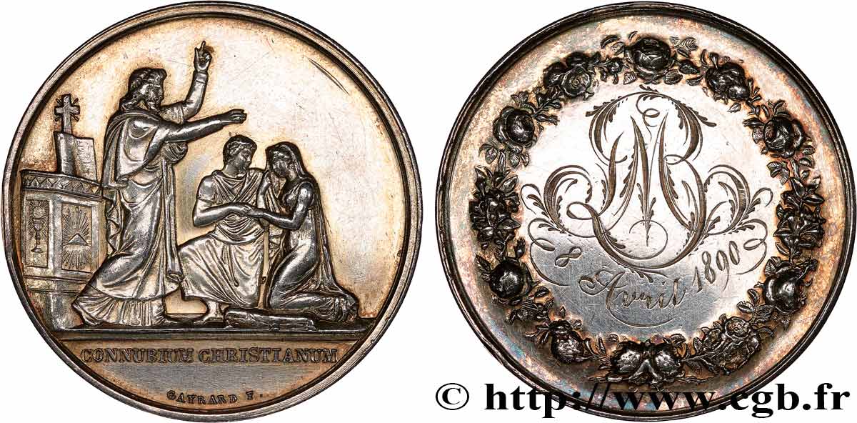 AMOUR ET MARIAGE Médaille de mariage, Connubium Christianum fVZ
