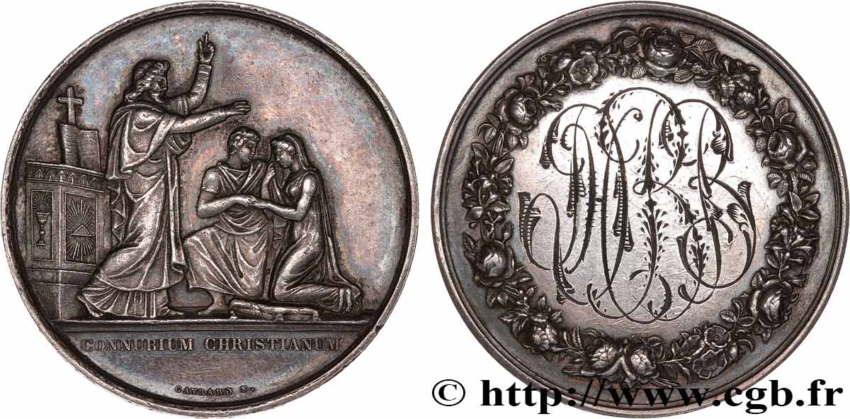 AMOUR ET MARIAGE Médaille de mariage, Connubium Christianum TTB+