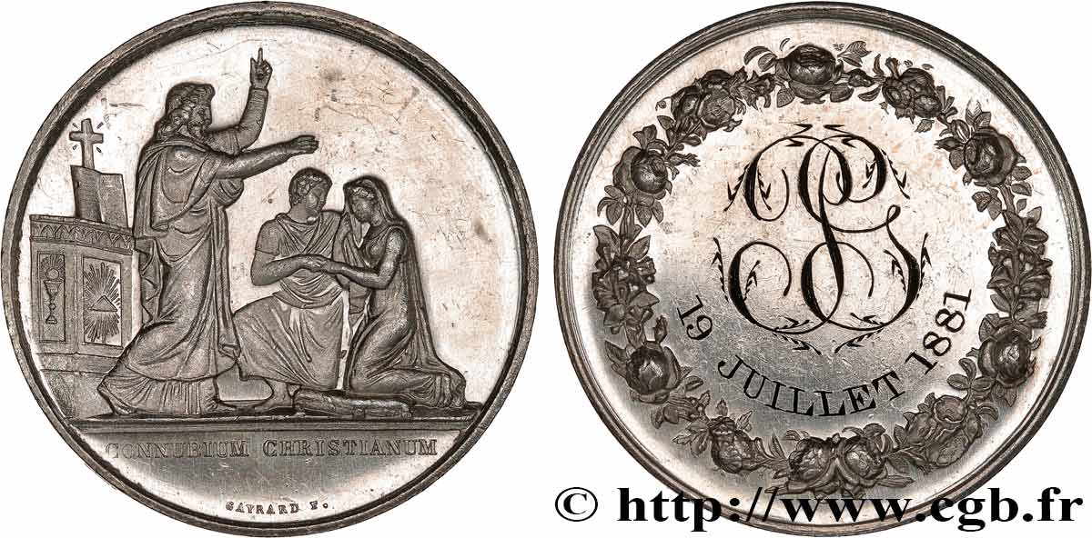 LOVE AND MARRIAGE Médaille de mariage, Connubium Christianum AU