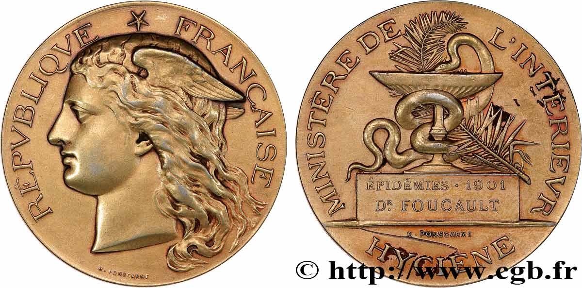 DRITTE FRANZOSISCHE REPUBLIK Médaille de récompense, Épidémies SS