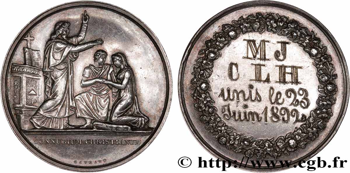 AMOUR ET MARIAGE Médaille de mariage AU