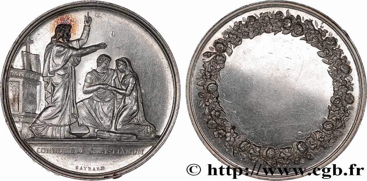 AMOUR ET MARIAGE Médaille de mariage EBC