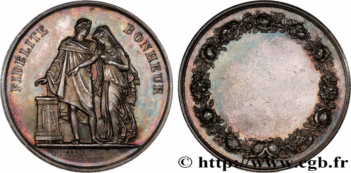 AMOUR ET MARIAGE Médaille de mariage, Fidélité et Bonheur MBC+