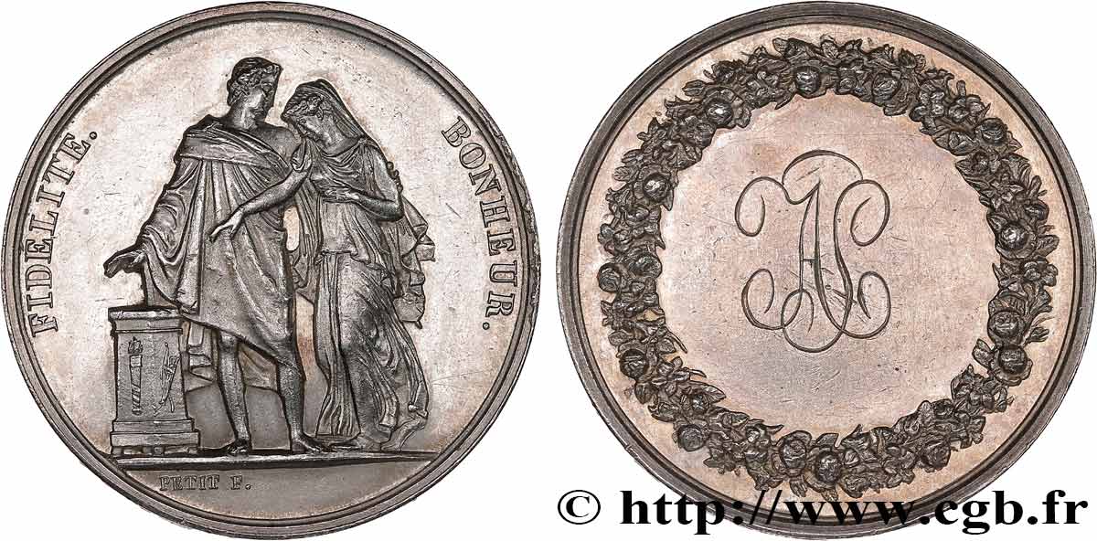 AMOUR ET MARIAGE Médaille de mariage, Fidélité et Bonheur SUP
