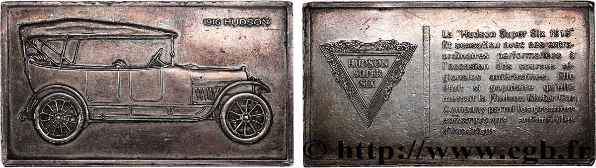 AUTOMOBILES ET VOITURES - PILOTES ET INVENTIONS Plaquette, Hudson Super Six 1916 BB