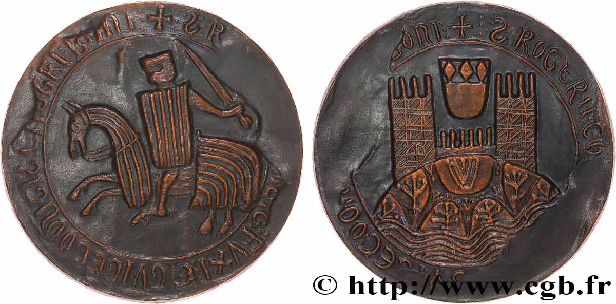 MONUMENTS ET HISTOIRE Médaille, Reproduction du sceau de Roger IV, comte de Foix SUP