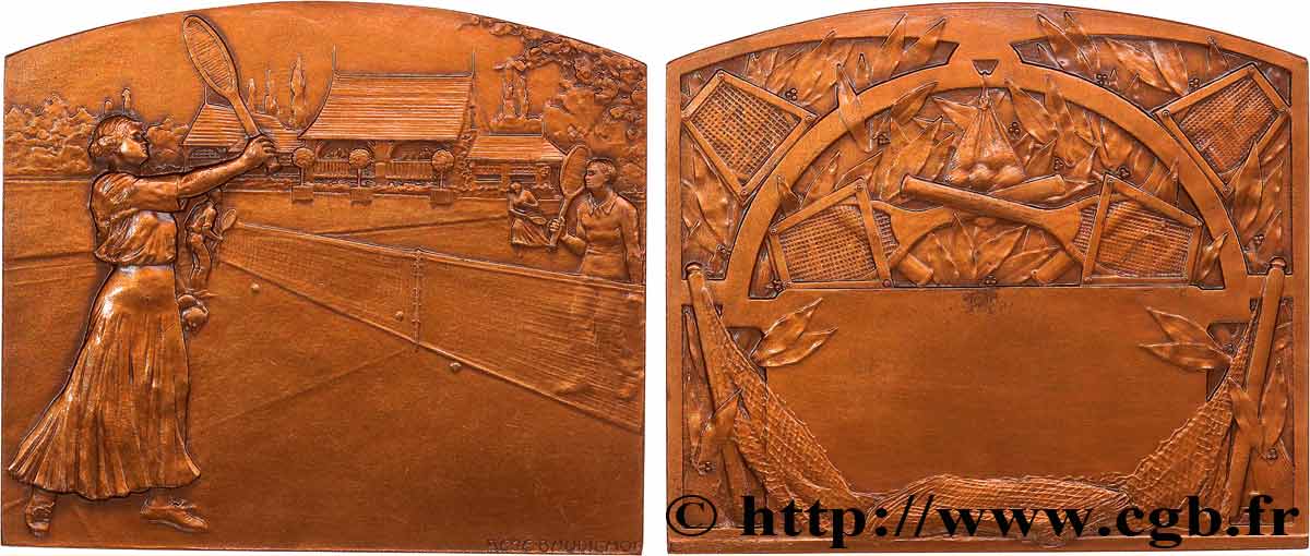 TROISIÈME RÉPUBLIQUE Plaquette de récompense, Tennis SUP