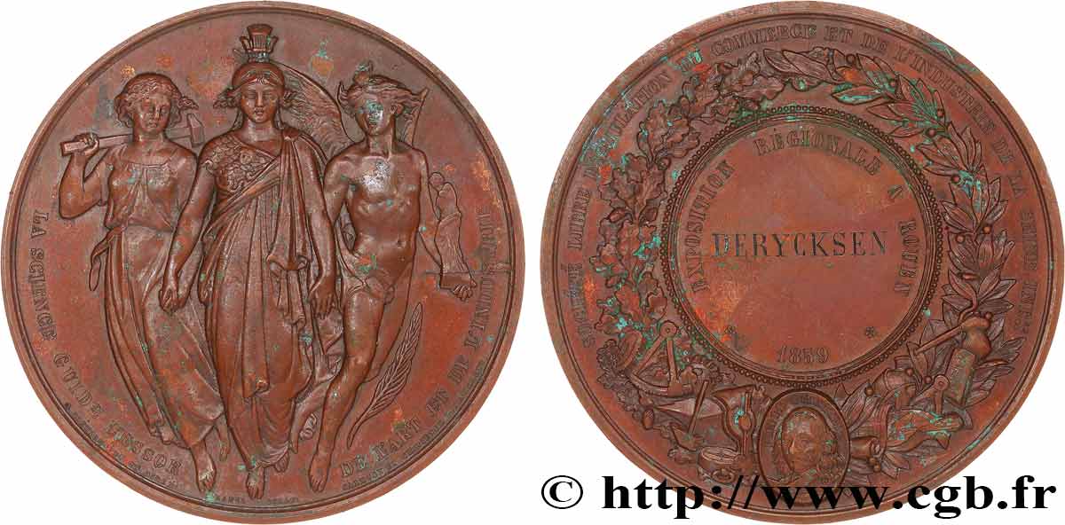 SECOND EMPIRE Médaille, Exposition régionale de Rouen TTB+