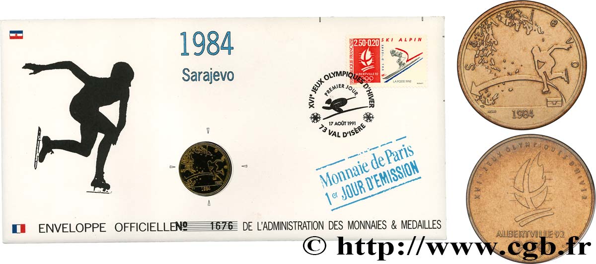 SPORTS Enveloppe “Timbre médaille” n°17 MS
