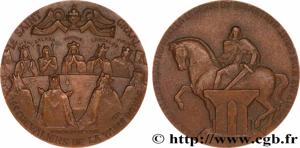 LITTÉRATURE : ÉCRIVAINS/ÉCRIVAINES - POÈTES Médaille, Les chevaliers de la table ronde SUP