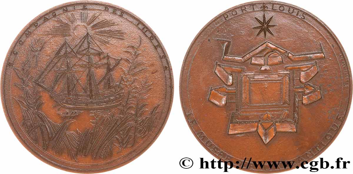 FUNFTE FRANZOSISCHE REPUBLIK Médaille, Port Louis, Musée de l’Atlantique VZ