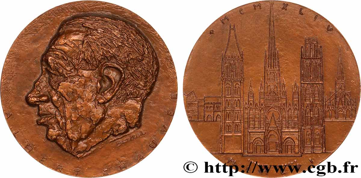 QUINTA REPUBBLICA FRANCESE Médaille, Albert Chauvel SPL