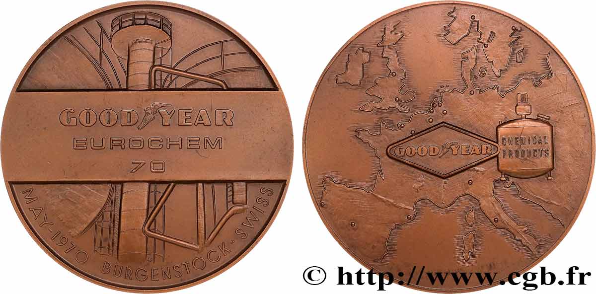 QUINTA REPUBLICA FRANCESA Médaille, Good Year, EuroChem EBC