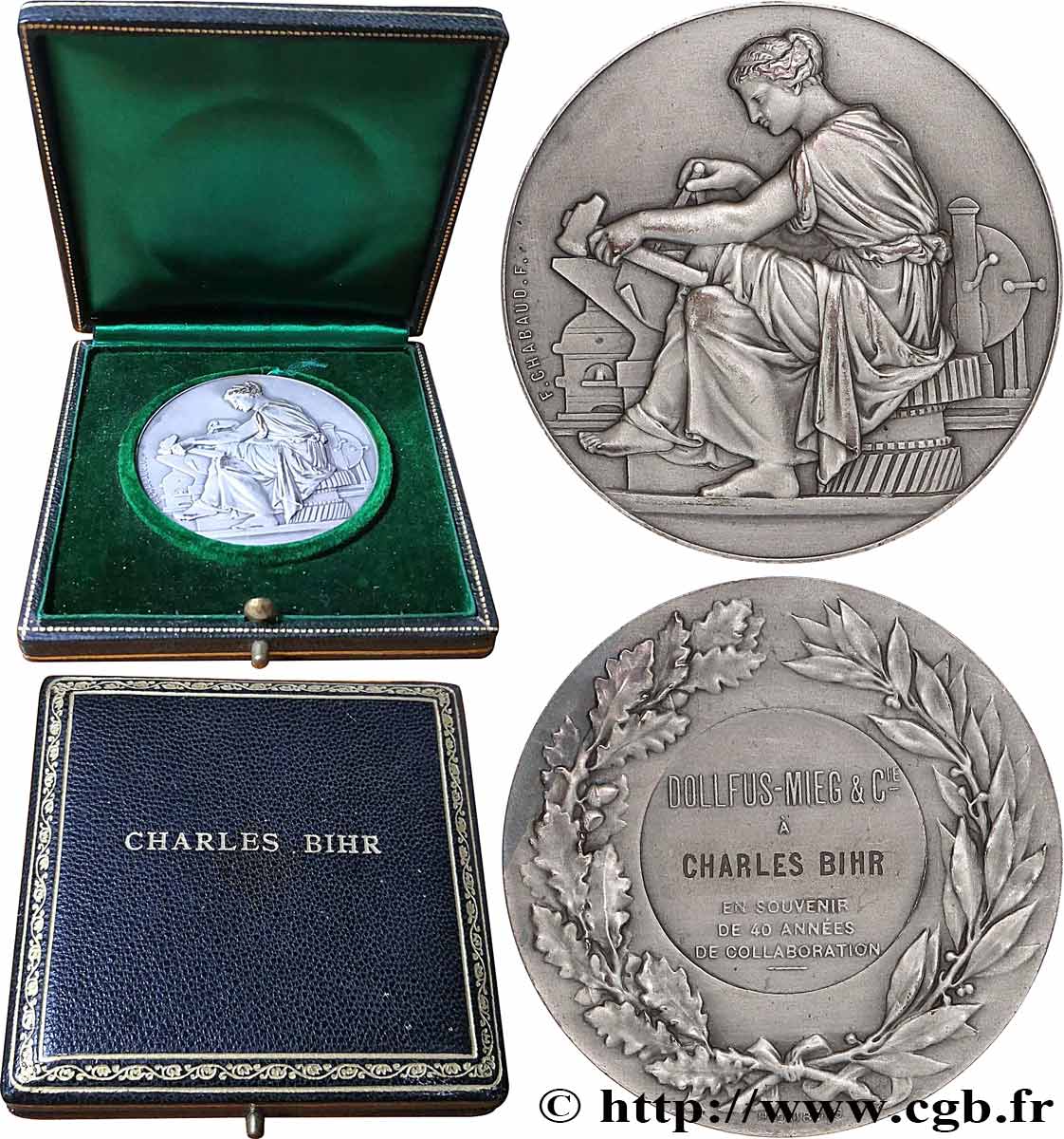 III REPUBLIC Médaille de récompense, Dollfus-Mieg & Cie AU