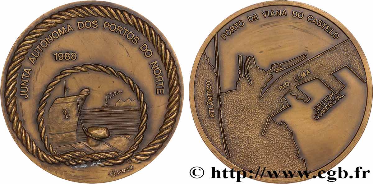 PORTUGAL Médaille, Communauté autonome des ports du Nord fVZ