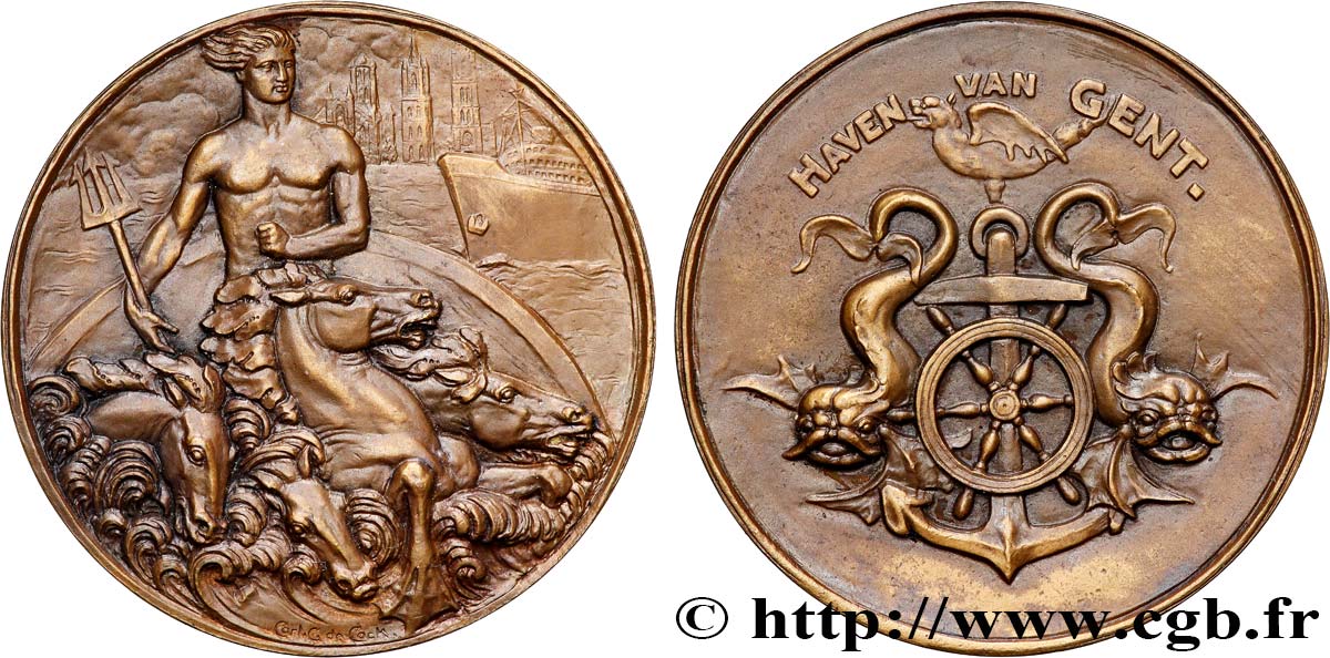 BELGIQUE Médaille, Port de Gand SUP