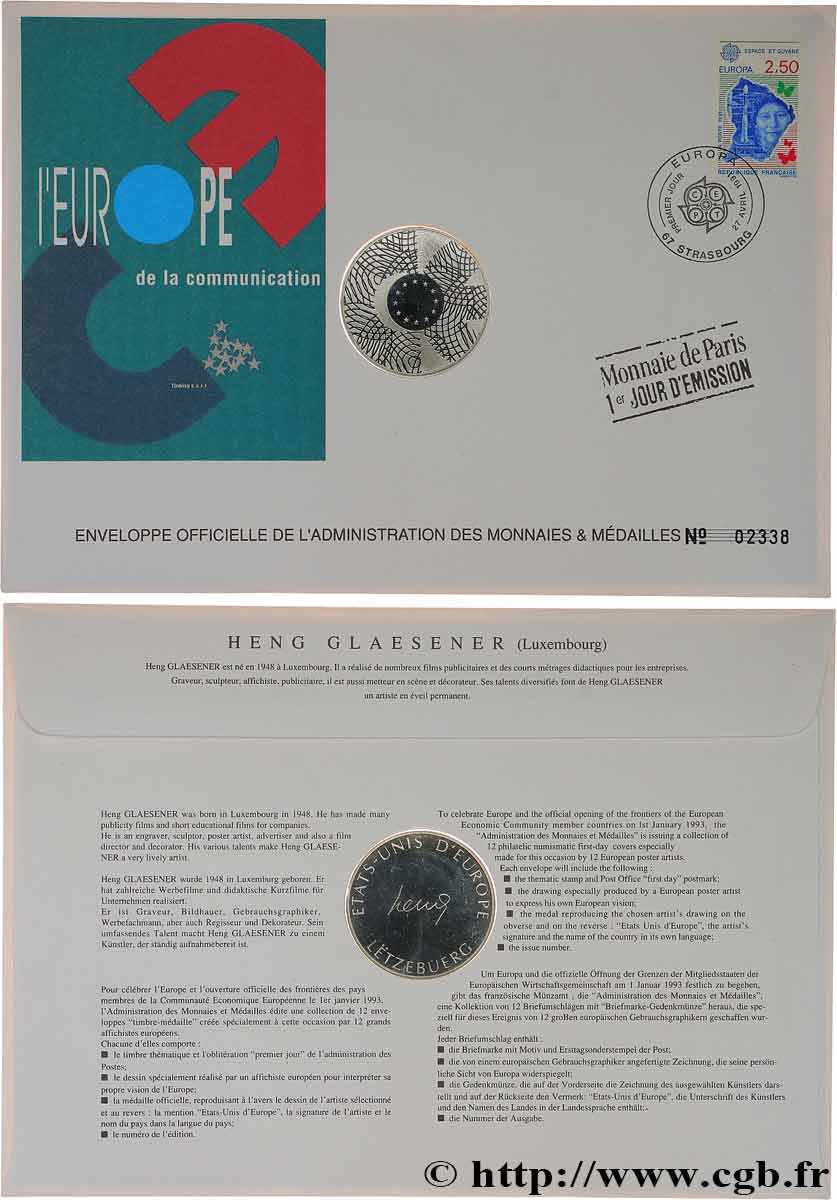 EUROPA Enveloppe “Timbre médaille” Ouverture des frontières des pays membres de la CEE MS