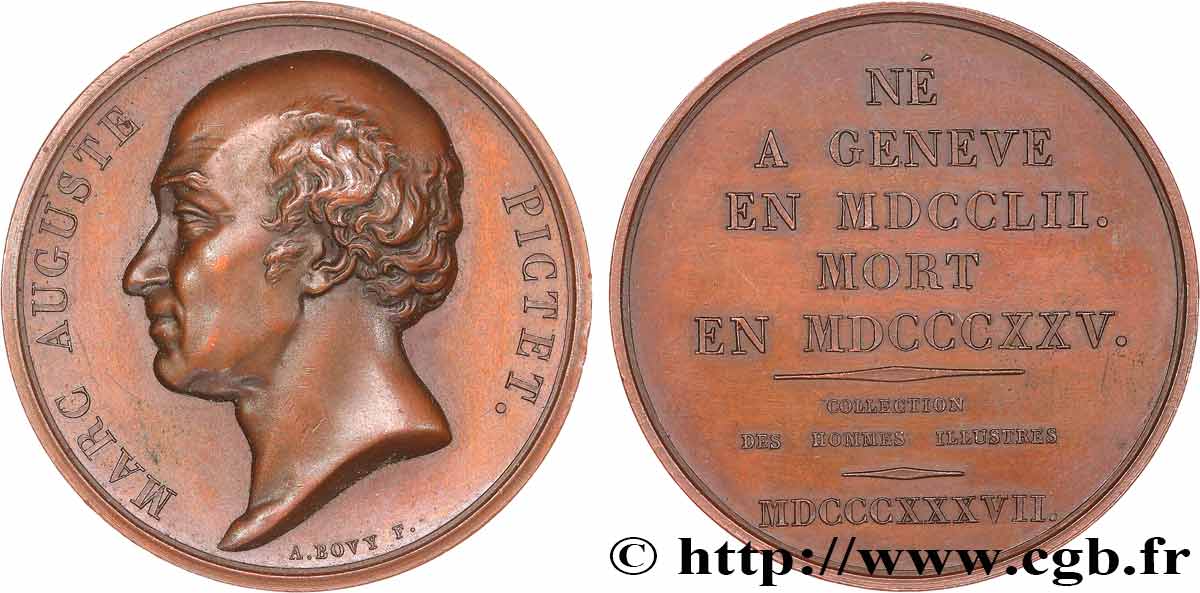 GALERIE MÉTALLIQUE DES GRANDS HOMMES FRANÇAIS Médaille, Marc Auguste Pictet SUP