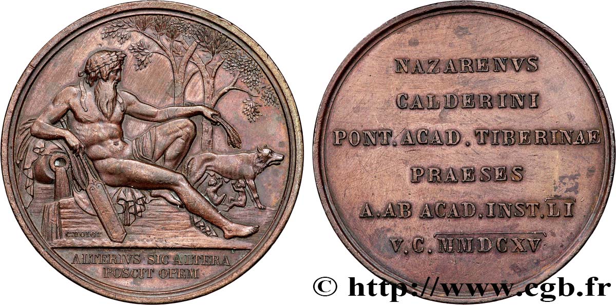 ITALIEN - KIRCHENSTAAT - PIE IX. Giovanni Maria Mastai Ferretti) Médaille, Accademia tiberina SS