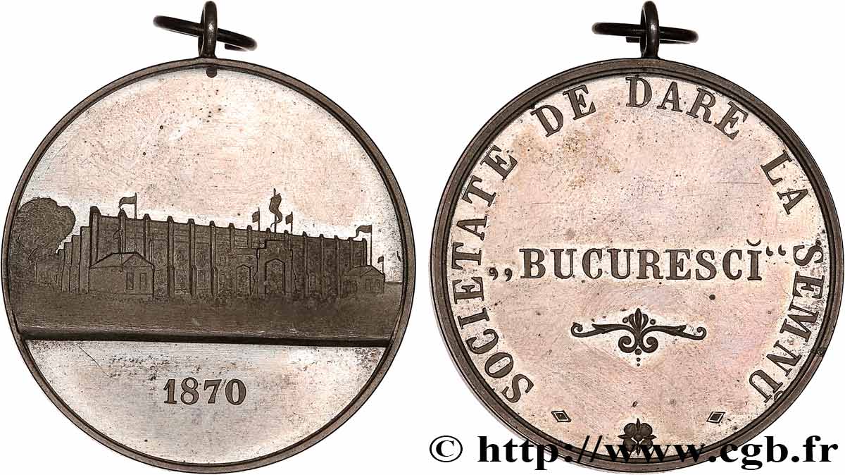 ROMANIA - CHARLES I Médaille, Société de défi, la Semnu AU