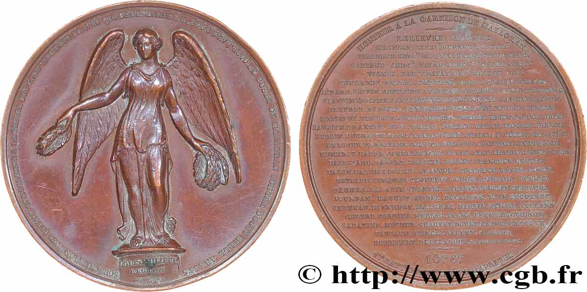LOUIS-PHILIPPE Ier Médaille, Défense de Mazagran TTB