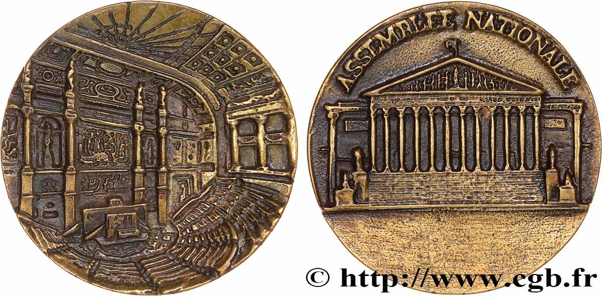 CINQUIÈME RÉPUBLIQUE Médaille, Assemblée nationale TTB