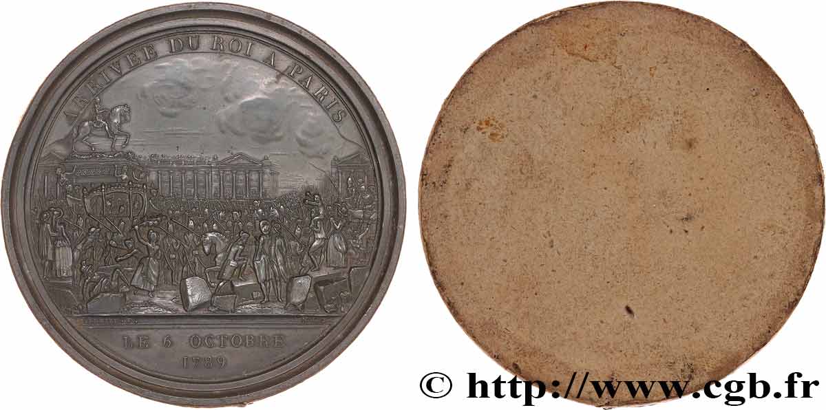 LOUIS XVI (MONARQUE CONSTITUTIONNEL)  Médaille uniface, Arrivée du Roi à Paris TTB+