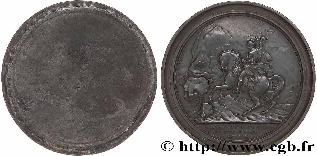 CONSOLATO Médaille, Passage du Grand St-Bernard, tirage uniface q.SPL