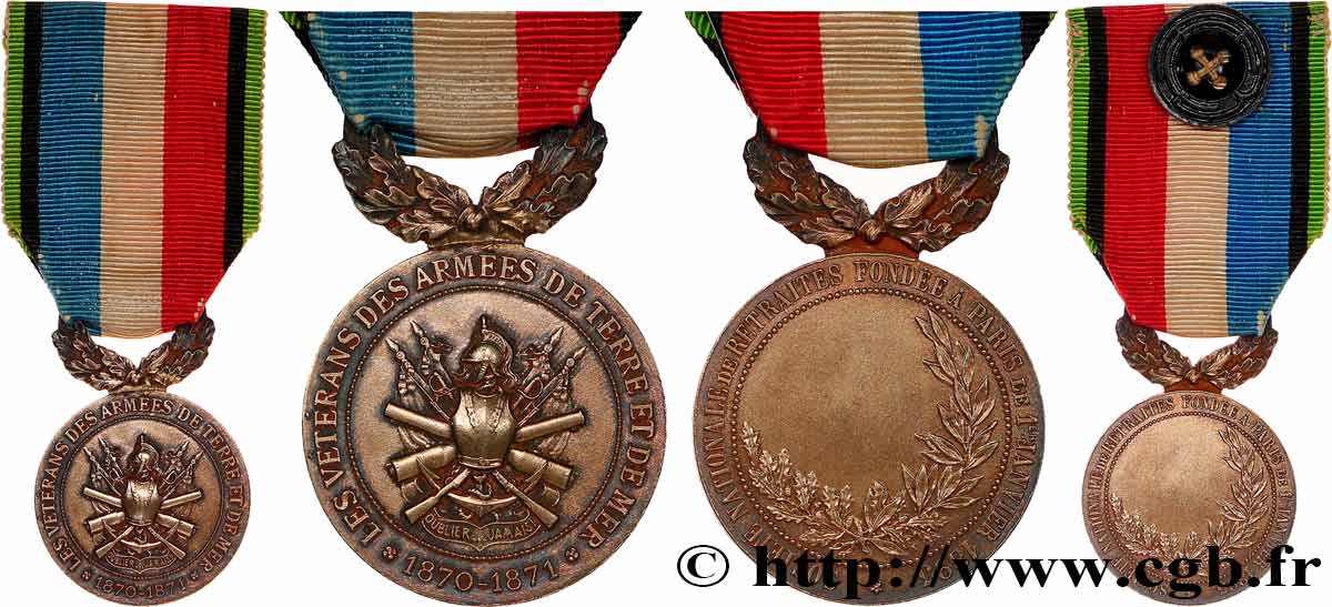 ASSURANCES Médaille, Les vétérans des Armées de terre et de mer TTB+