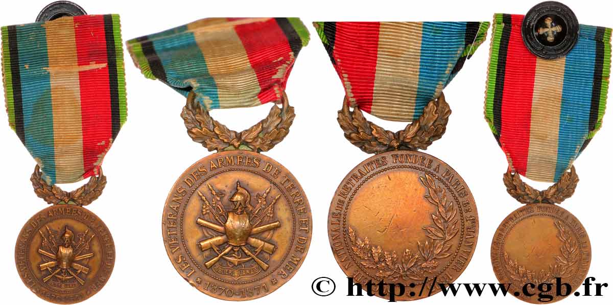 INSURANCES Médaille, Les vétérans des Armées de terre et de mer XF
