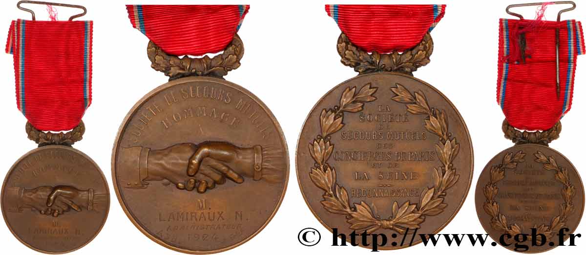 LES ASSURANCES Médaille, Secours mutuels des concierges et gérants de propriété SPL