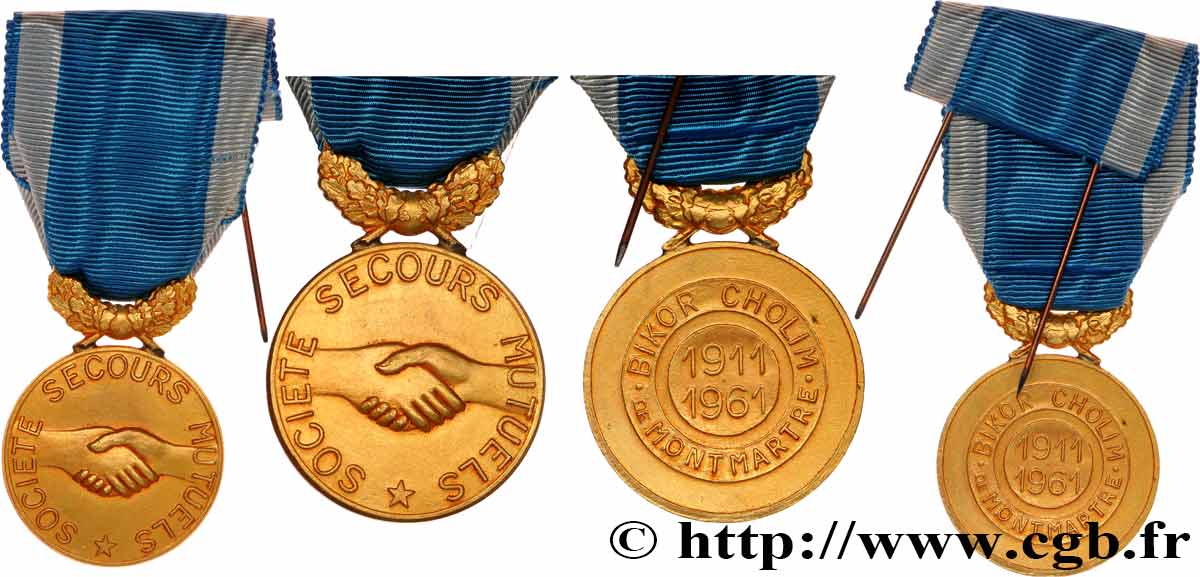 ASSURANCES Médaille, Secours mutuels, Bikor Cholim de Montmartre SUP
