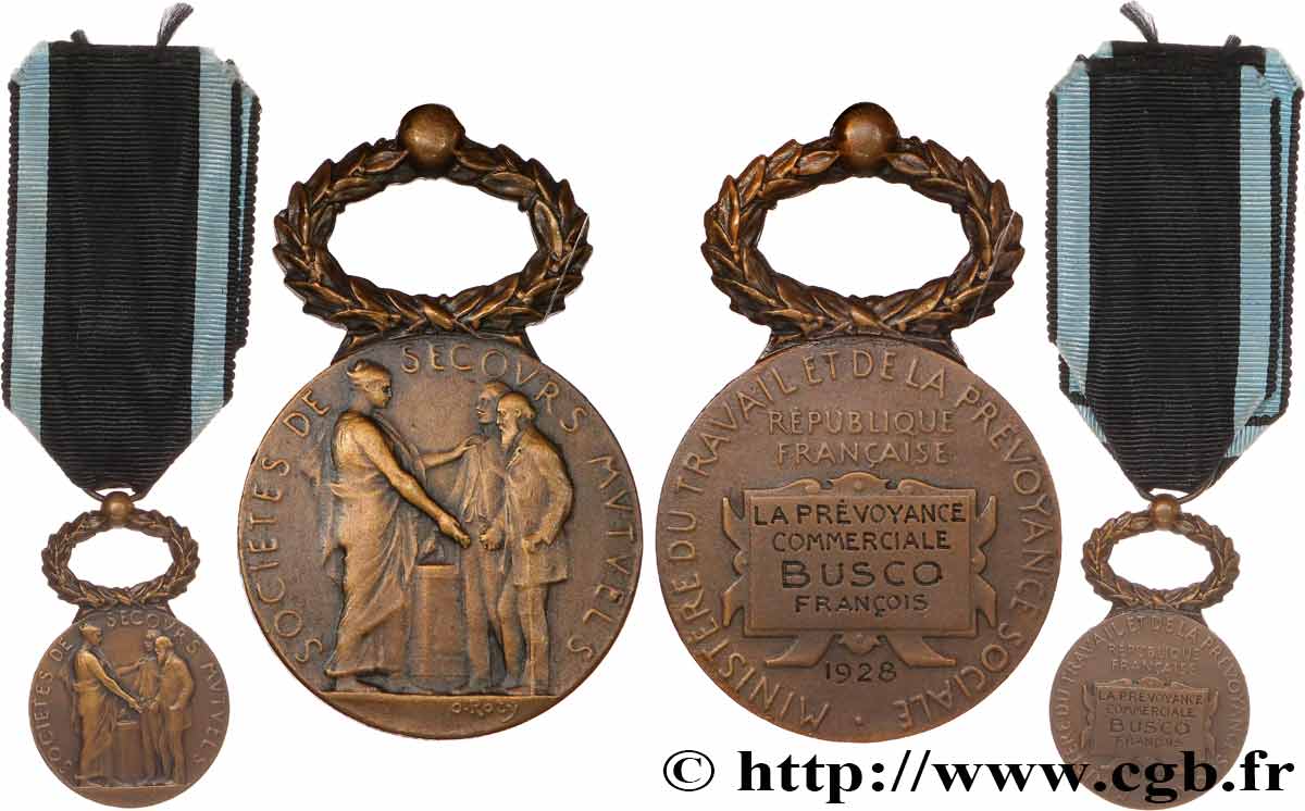 INSURANCES Médaille, Société de secours mutuels, Prévoyance commerciale AU