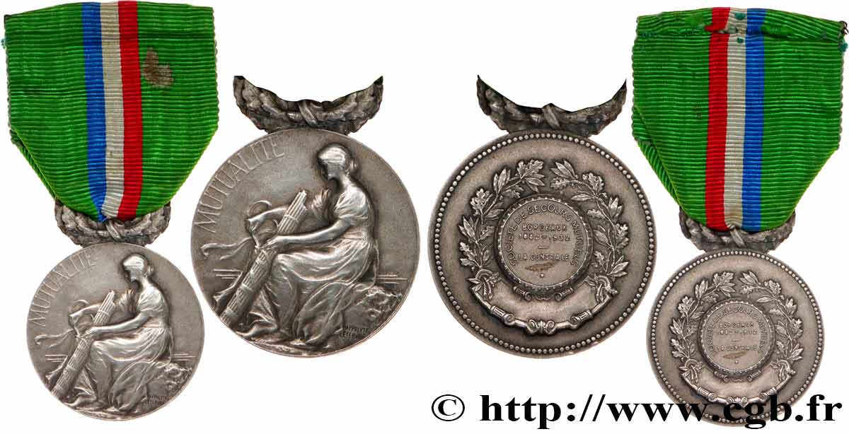 ASSURANCES Médaille, Mutualité, Société de secours mutuels, la Centrale AU