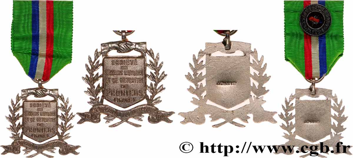 ASSURANCES Médaille, Société de secours mutuels et de retraites de Pruniers AU