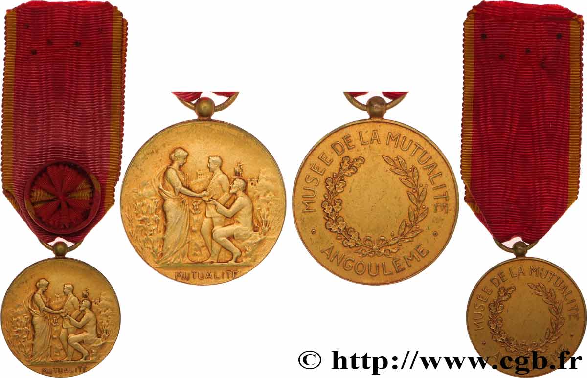 LES ASSURANCES Médaille, Mutualité, Musée de la mutualité MBC+