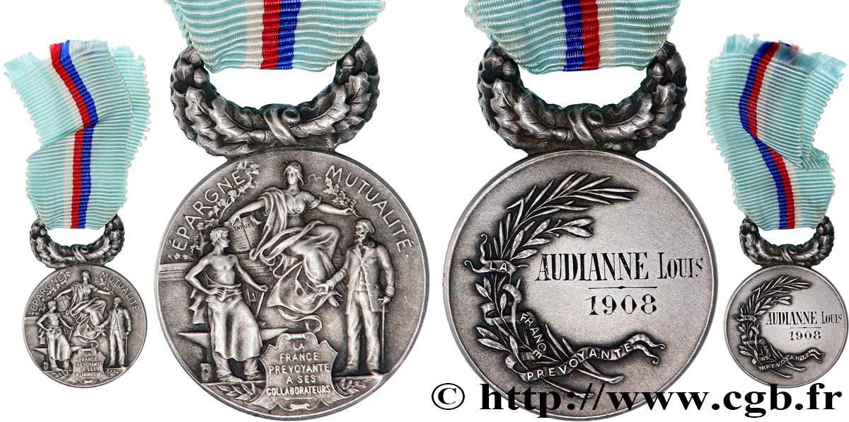 LES ASSURANCES Médaille, France prévoyante fVZ