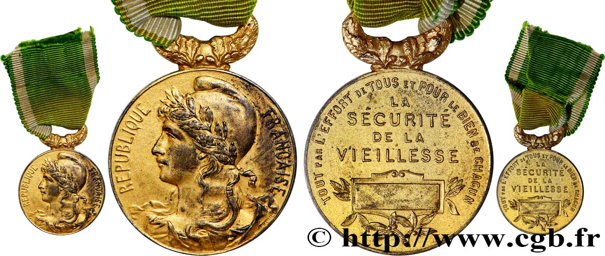 LES ASSURANCES Médaille, Sécurité de la vieillesse q.SPL