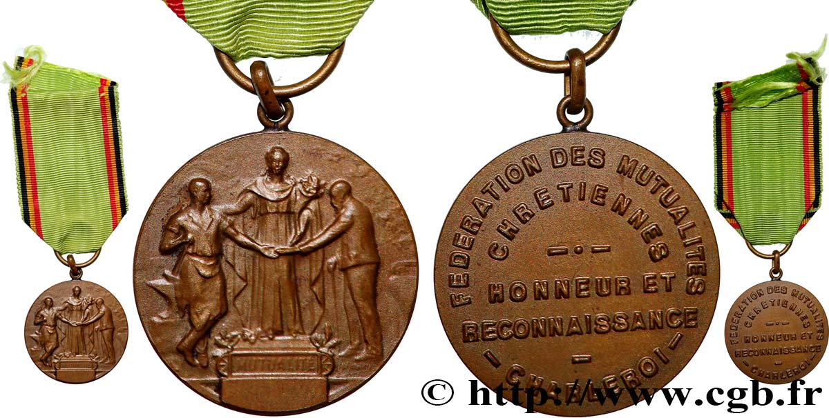 INSURANCES Médaille, Mutualité, Fédération des mutualités chrétiennes AU
